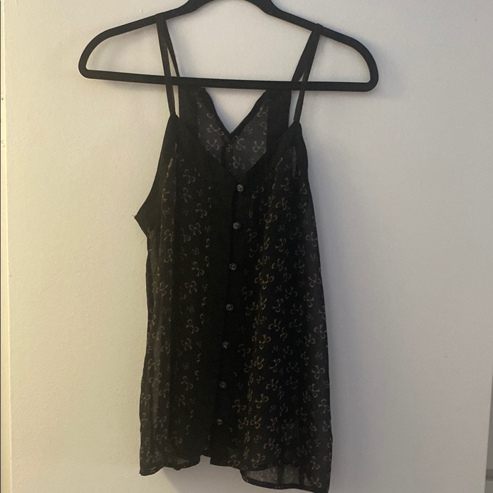 Black Sheer Women's Top